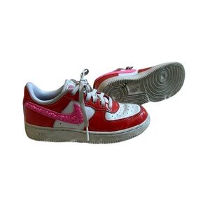 Nike Force 1 LV8 Kids Red, Pink and White Sneakers